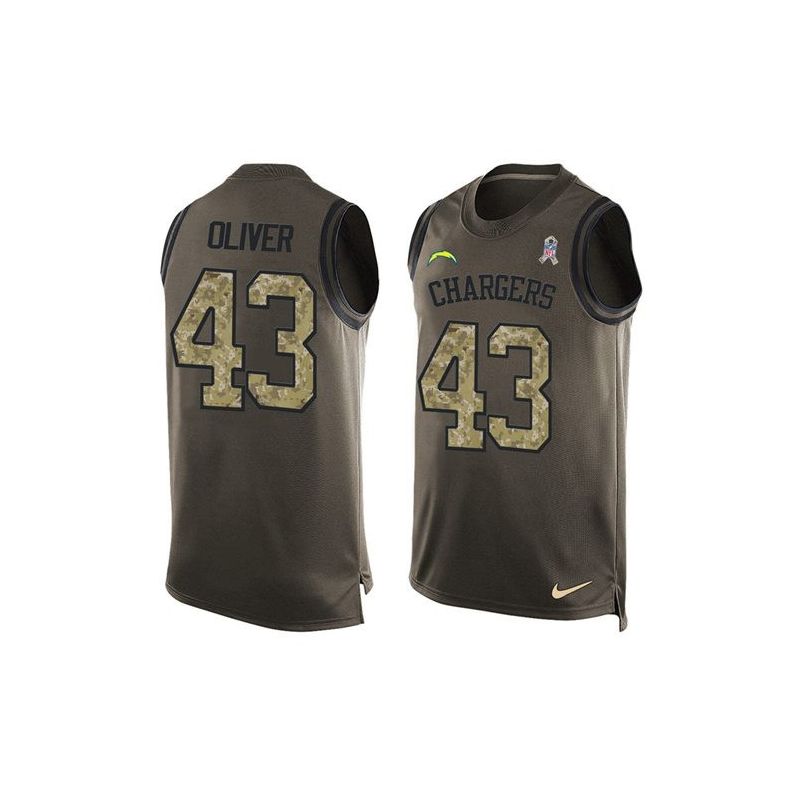 Cheap Branden Oliver Chargers Tank Top From China Olive Salute To Service #43