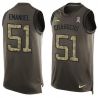 Cheap Kyle Emanuel Chargers Tank Top From China Olive Salute To Service #51