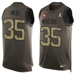 Cheap Eric Reid 49ers Tank Top From China Olive Salute To Service #35