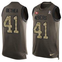 Cheap Antoine Bethea 49ers Tank Top From China Olive Salute To Service #41