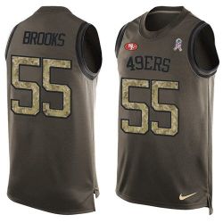 Cheap Ahmad Brooks 49ers Tank Top From China Olive Salute To Service #55