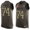 Cheap Joe Staley 49ers Tank Top From China Olive Salute To Service #74