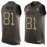 Cheap Terrell Owens 49ers Tank Top From China Olive Salute To Service #81