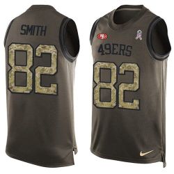 Cheap Torrey Smith 49ers Tank Top From China Olive Salute To Service #82