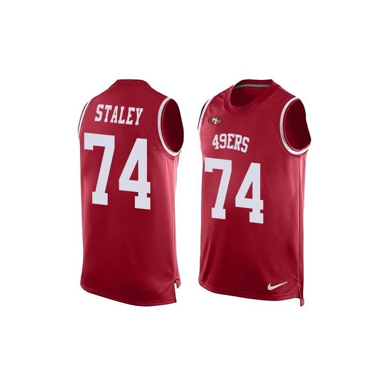 Cheap Joe Staley 49ers Tank Top From China #74
