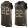 Cheap Derrick Henry Titans Tank Top From China Olive Salute To Service #22