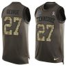 Cheap Eddie George Titans Tank Top From China Olive Salute To Service #27