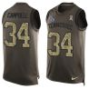 Cheap Earl Campbell Titans Tank Top From China Olive Salute To Service #34