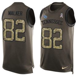 Cheap Delanie Walker Titans Tank Top From China Olive Salute To Service #82