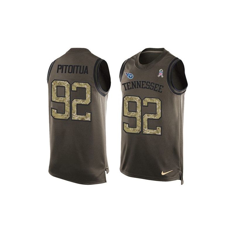 Cheap Ropati Pitoitua Titans Tank Top From China Olive Salute To Service #92