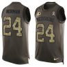 Cheap Josh Norman Redskins Tank Top From China Olive Salute To Service #24
