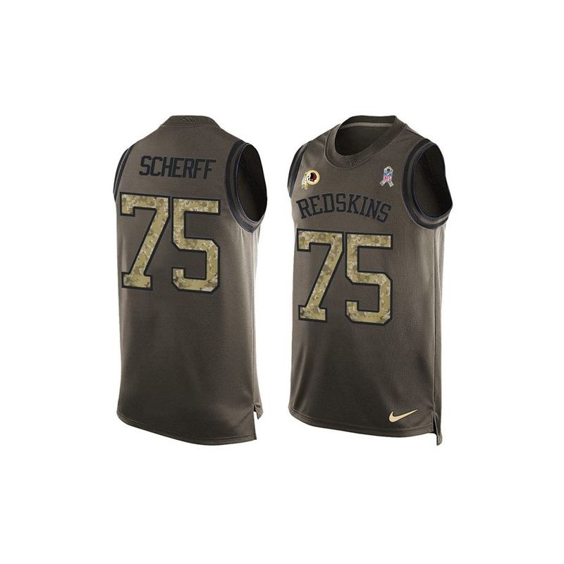 Cheap Brandon Scherff Redskins Tank Top From China Olive Salute To Service #75
