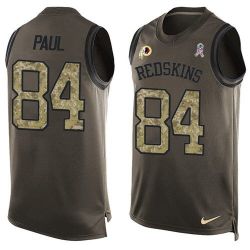 Cheap Niles Paul Redskins Tank Top From China Olive Salute To Service #84