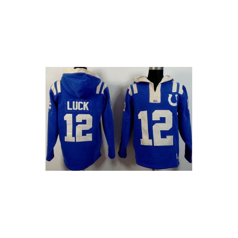 Cheap Andrew Luck Colts Hoodie From China Blue I #12
