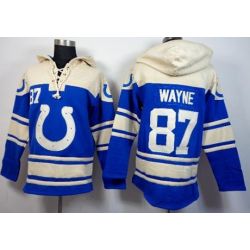 Cheap Reggie Wayne Colts Hoodie From China Cream-Blue I #87