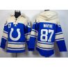 Cheap Reggie Wayne Colts Hoodie From China Cream-Blue I #87