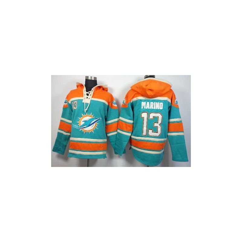 Cheap Dan Marino Dolphins Hoodie From China Orange-Green I #13