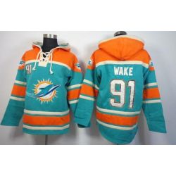 Cheap Cameron Wake Dolphins Hoodie From China Orange-Green I #91