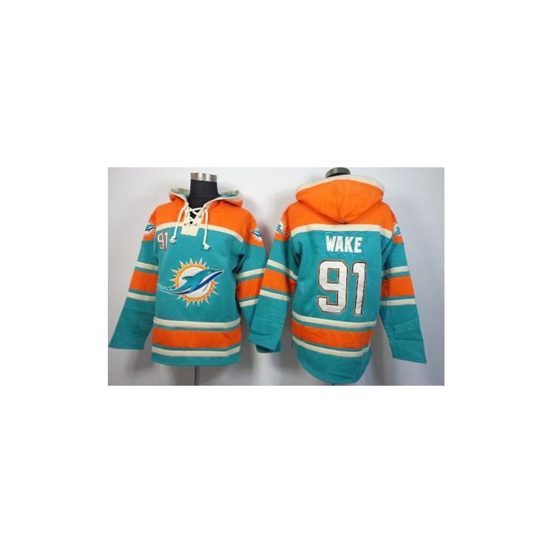Cheap Cameron Wake Dolphins Hoodie From China Orange-Green I #91