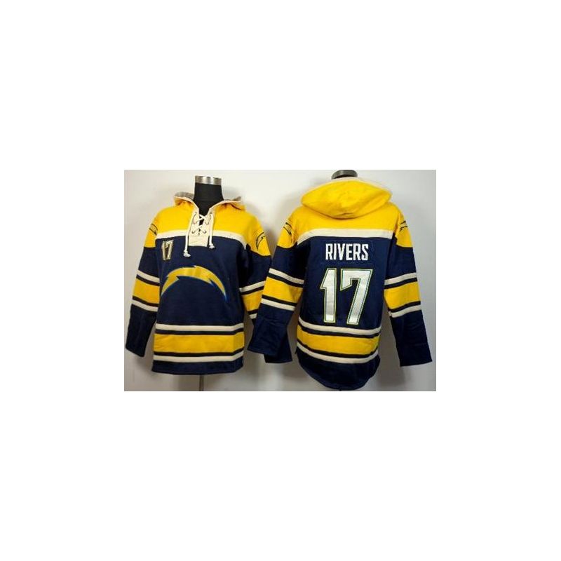 Cheap Philip Rivers Chargers Hoodie From China Yellow-Blue I #17