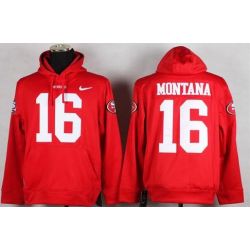 Cheap Joe Montana 49ers Hoodie From China Full Red I #16