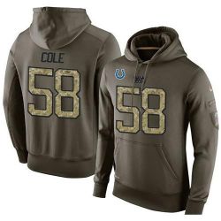 Cheap Trent Cole Colts Hoodie From China Olive Salute To Service #58