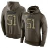 Cheap Paul Posluszny Jaguars Hoodie From China Olive Salute To Service #51