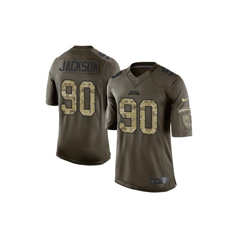 Cheap Malik Jackson Jaguars Hoodie From China Olive Salute To Service #90