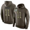 Cheap DeVante Parker Dolphins Hoodie From China Olive Salute To Service #11