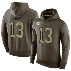 Cheap Dan Marino Dolphins Hoodie From China Olive Salute To Service #13