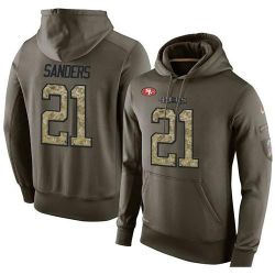 Cheap Deion Sanders 49ers Hoodie From China Olive Salute To Service #21