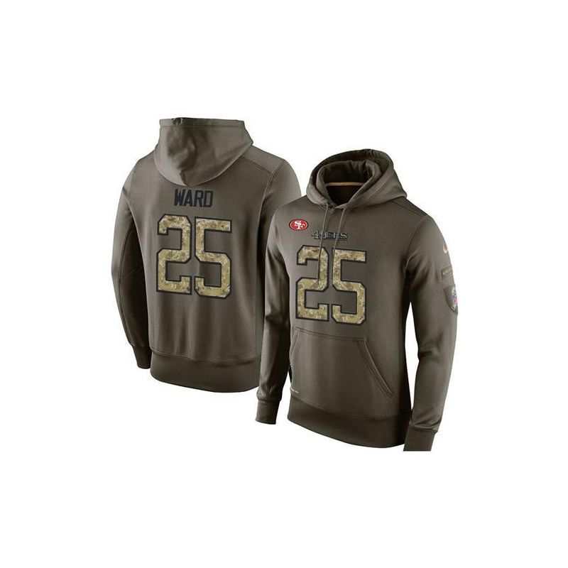 Cheap Jimmie Ward 49ers Hoodie From China Olive Salute To Service #25