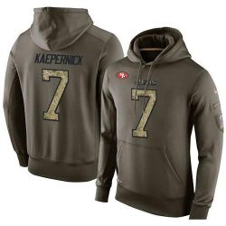 Cheap Colin Kaepernick 49ers Hoodie From China Olive Salute To Service #7