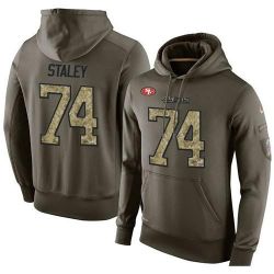 Cheap Joe Staley 49ers Hoodie From China Olive Salute To Service #74