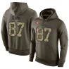Cheap Dwight Clark 49ers Hoodie From China Olive Salute To Service #87
