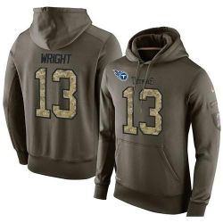 Cheap Kendall Wright Titans Hoodie From China Olive Salute To Service #13