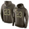 Cheap DeAngelo Hall Redskins Hoodie From China Olive Salute To Service #23