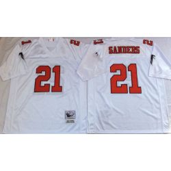 Cheap Deion Sanders Falcons Jersey #21 White Throwback From China