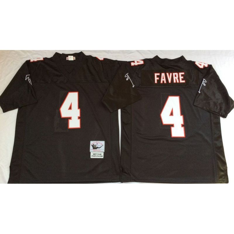 Cheap Brett Favre Falcons Jersey #4 Black Throwback From China