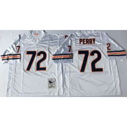 Cheap William Perry Bears Jersey #72 White Throwback From China