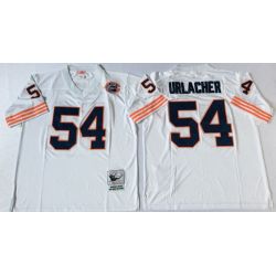 Cheap Brian Urlacher Bears Jersey #54 White Throwback with Bear Patch From China