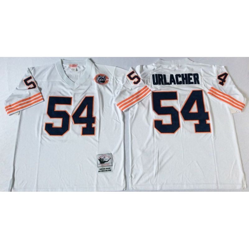 Cheap Brian Urlacher Bears Jersey #54 White Throwback with Bear Patch From China Cheap Brian Urlacher Bears Jersey #54 White Throwback with Bear Patch From China