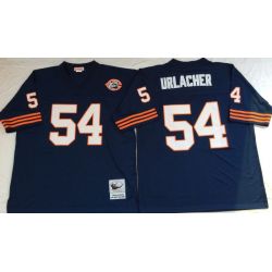 Cheap Brian Urlacher Bears Jersey #54 Navy Throwback with Bear Patch From China