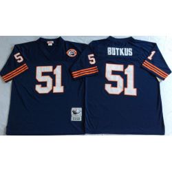 Cheap Dick Butkus Bears Jersey #51 Throwback Navy with Bear patch From China