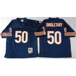 Cheap Mike Singletary Bears Jersey #50 Navy Throwback From China