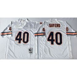 Cheap Gale Sayers Bears Jersey #40 White Throwback From China