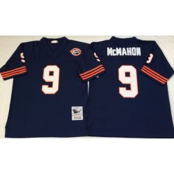 Cheap Jim McMahon Bears Jersey #9 Navy Throwback with Bear Patch From China