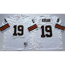 Cheap Bernie Kosar Browns Jersey #19 White Throwback From China