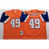 Cheap Dennis Smith Broncos Jersey #49 Orange Throwback From China