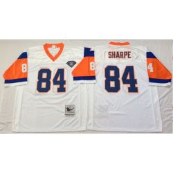 Cheap Shannon Sharpe Broncos Jersey #84 White From China Throwback